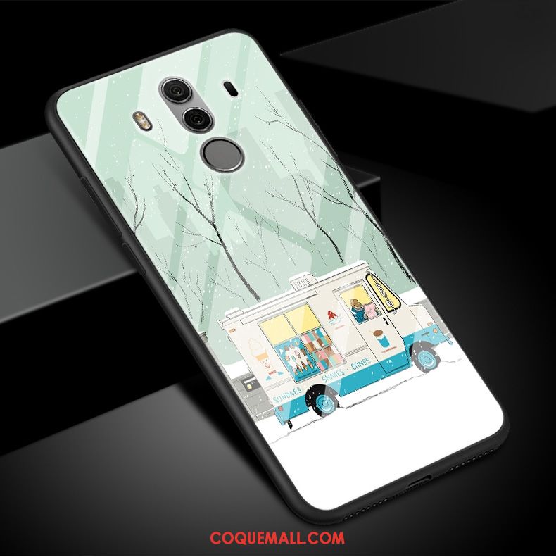 Étui Huawei Mate 10 Pro Jaune Fluide Doux Incassable, Coque Huawei Mate 10 Pro Verre Protection