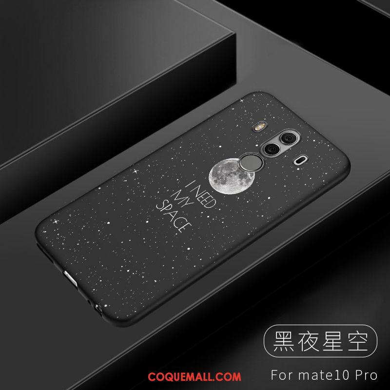Étui Huawei Mate 10 Pro Noir Tout Compris Téléphone Portable, Coque Huawei Mate 10 Pro Fluide Doux Personnalité