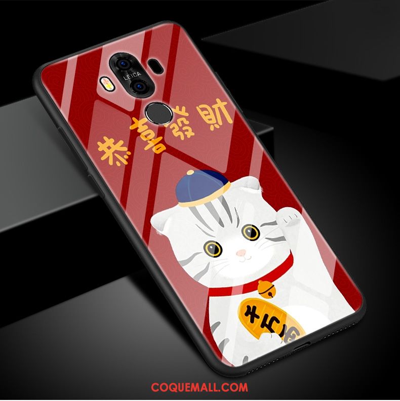 Étui Huawei Mate 10 Pro Protection Orange Chat, Coque Huawei Mate 10 Pro Tendance Richesse