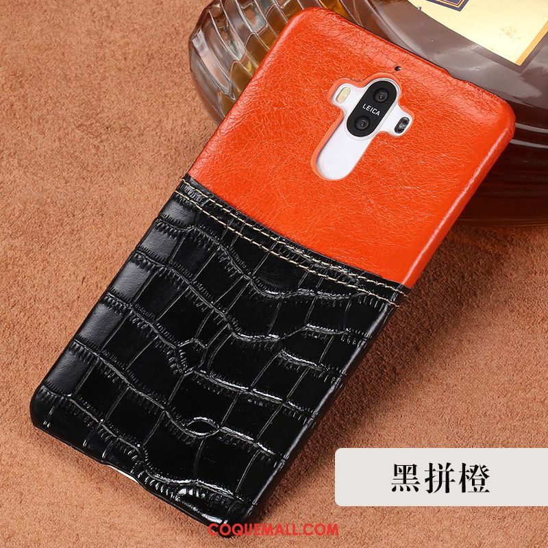 Étui Huawei Mate 10 Pro Protection Téléphone Portable Crocodile, Coque Huawei Mate 10 Pro Incassable Tendance Braun Braun