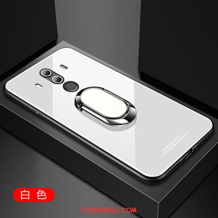 Étui Huawei Mate 10 Pro Rouge Protection Miroir, Coque Huawei Mate 10 Pro Verre Difficile