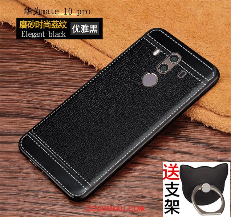 Étui Huawei Mate 10 Pro Silicone Téléphone Portable Fluide Doux, Coque Huawei Mate 10 Pro Tendance Marron