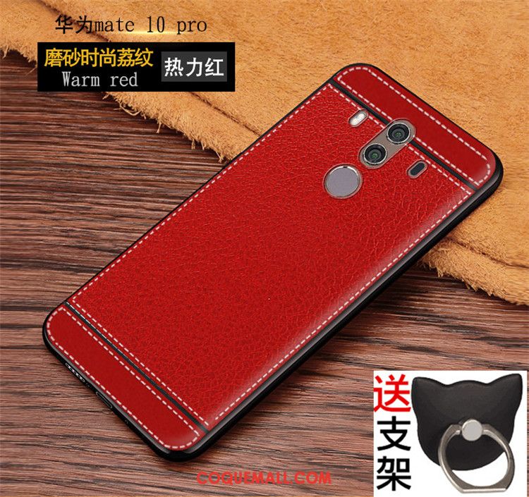 Étui Huawei Mate 10 Pro Silicone Téléphone Portable Fluide Doux, Coque Huawei Mate 10 Pro Tendance Marron