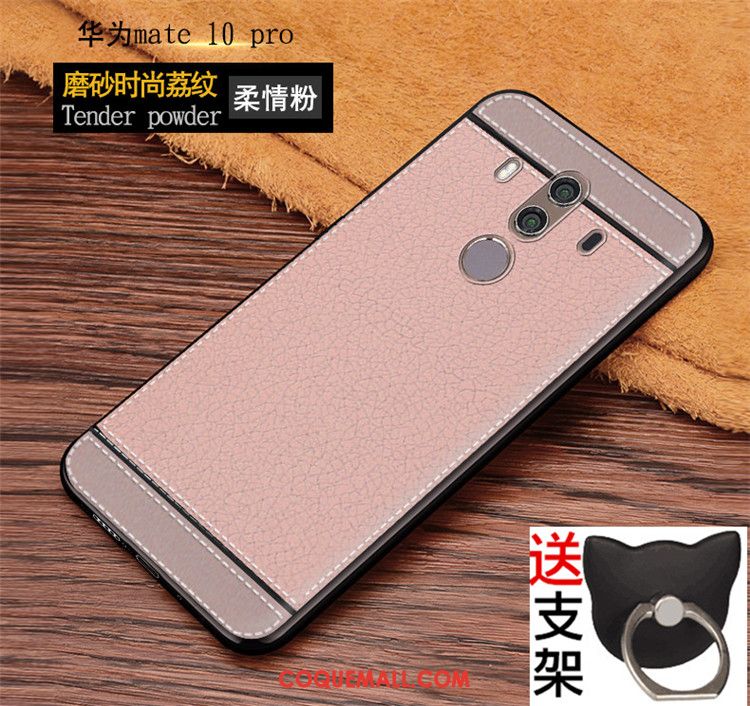 Étui Huawei Mate 10 Pro Silicone Téléphone Portable Fluide Doux, Coque Huawei Mate 10 Pro Tendance Marron