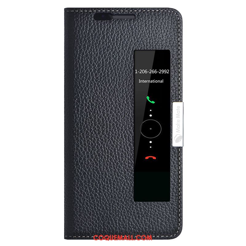 Étui Huawei Mate 10 Pro Téléphone Portable Orange Étui En Cuir, Coque Huawei Mate 10 Pro Brillant Cuir