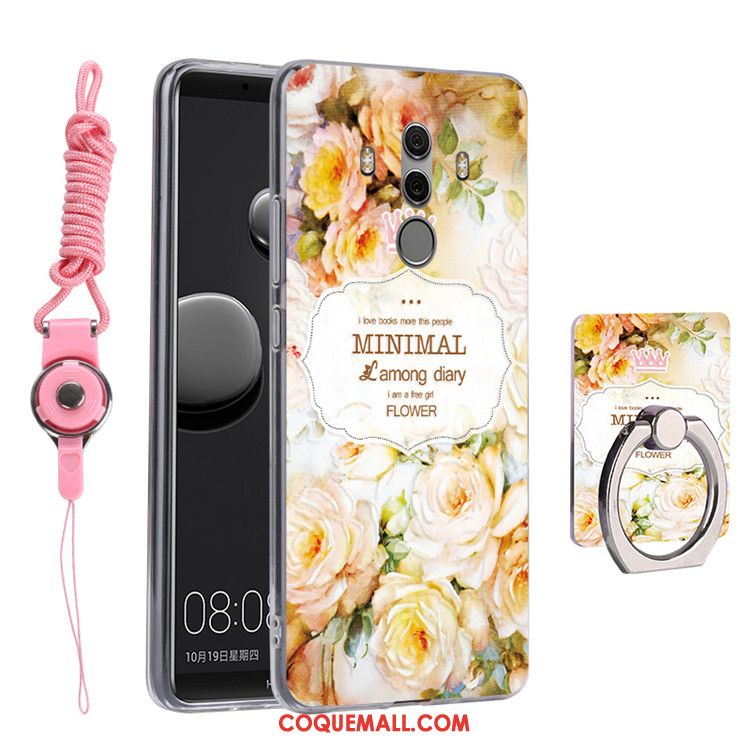 Étui Huawei Mate 10 Pro Téléphone Portable Protection Fluide Doux, Coque Huawei Mate 10 Pro Incassable Rose