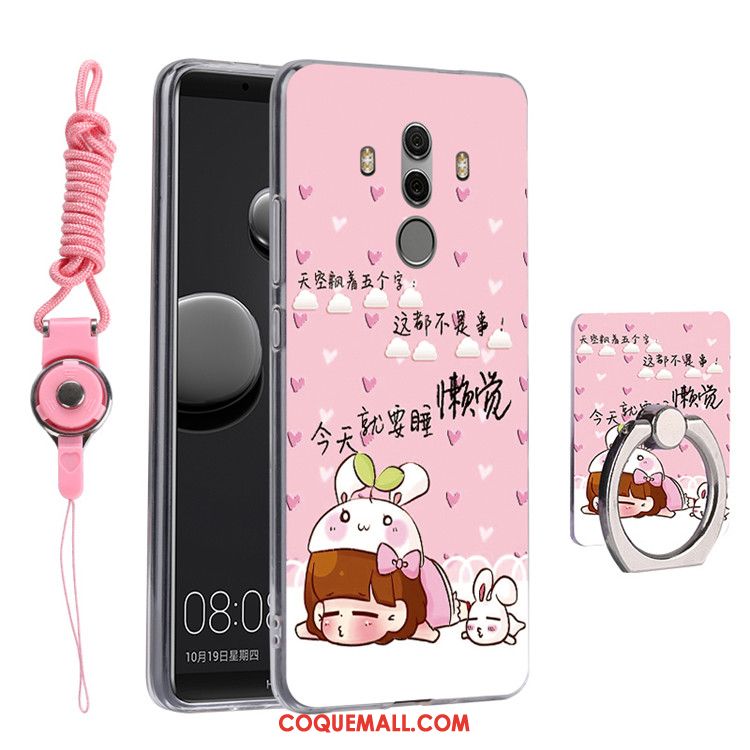 Étui Huawei Mate 10 Pro Téléphone Portable Protection Fluide Doux, Coque Huawei Mate 10 Pro Incassable Rose