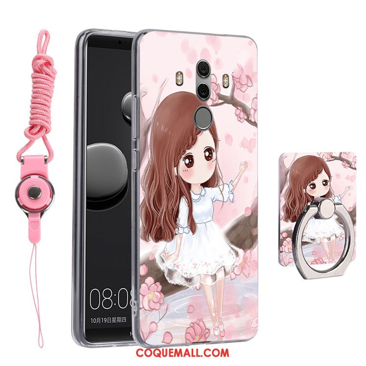 Étui Huawei Mate 10 Pro Téléphone Portable Protection Fluide Doux, Coque Huawei Mate 10 Pro Incassable Rose