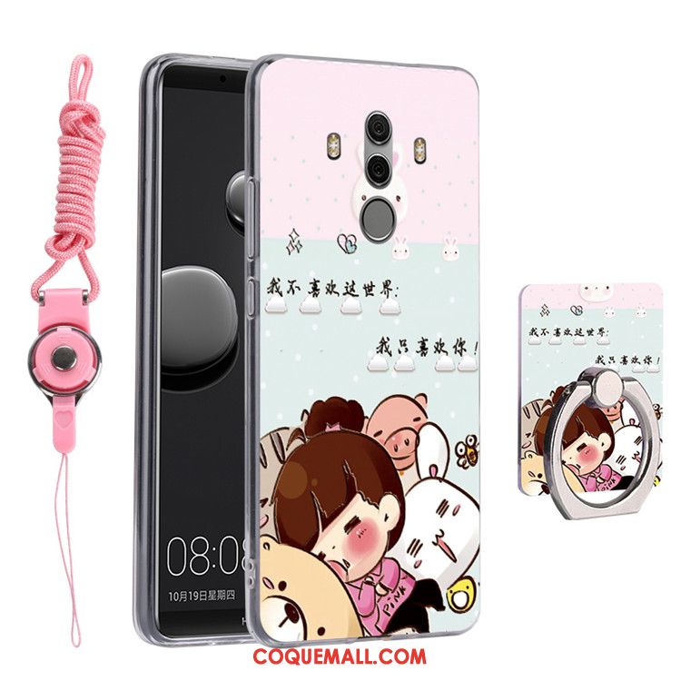 Étui Huawei Mate 10 Pro Téléphone Portable Protection Fluide Doux, Coque Huawei Mate 10 Pro Incassable Rose