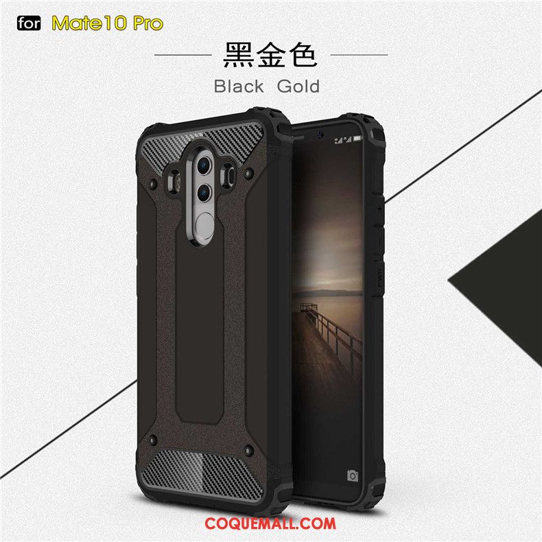 Étui Huawei Mate 10 Pro Téléphone Portable Protection Incassable, Coque Huawei Mate 10 Pro Noir Épaissir