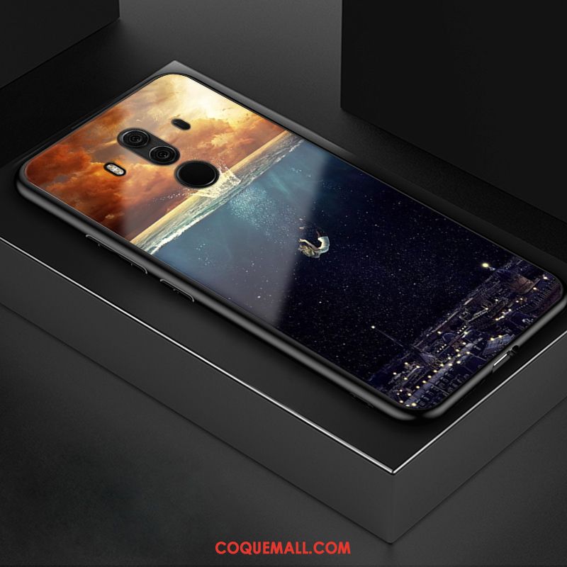 Étui Huawei Mate 10 Pro Verre Incassable Protection, Coque Huawei Mate 10 Pro Violet Téléphone Portable