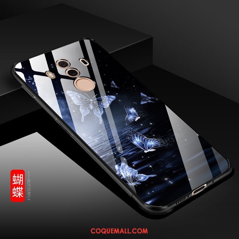 Étui Huawei Mate 10 Pro Verre Protection Incassable, Coque Huawei Mate 10 Pro Fluide Doux Noir