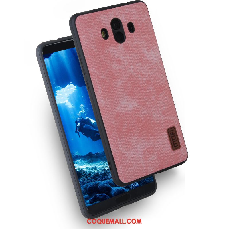 Étui Huawei Mate 10 Protection Couvercle Arrière Silicone, Coque Huawei Mate 10 Fluide Doux Rouge