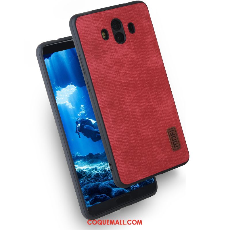 Étui Huawei Mate 10 Protection Couvercle Arrière Silicone, Coque Huawei Mate 10 Fluide Doux Rouge