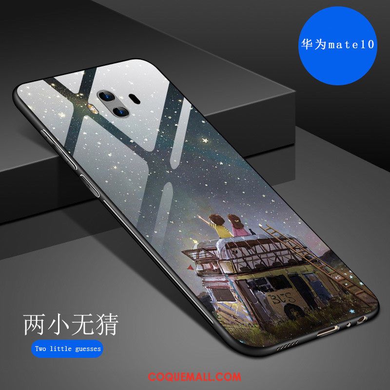 Étui Huawei Mate 10 Protection Miroir Marque De Tendance, Coque Huawei Mate 10 Résistant Aux Rayures Créatif