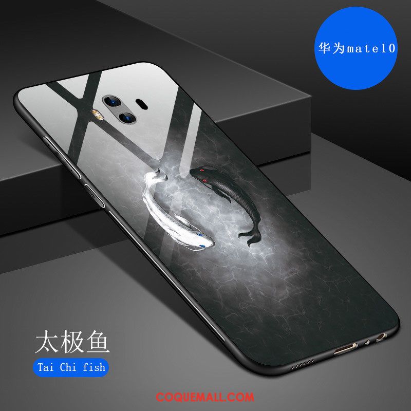 Étui Huawei Mate 10 Protection Miroir Marque De Tendance, Coque Huawei Mate 10 Résistant Aux Rayures Créatif