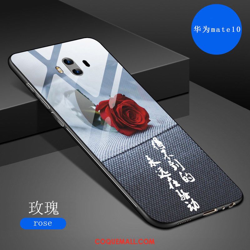 Étui Huawei Mate 10 Protection Miroir Marque De Tendance, Coque Huawei Mate 10 Résistant Aux Rayures Créatif