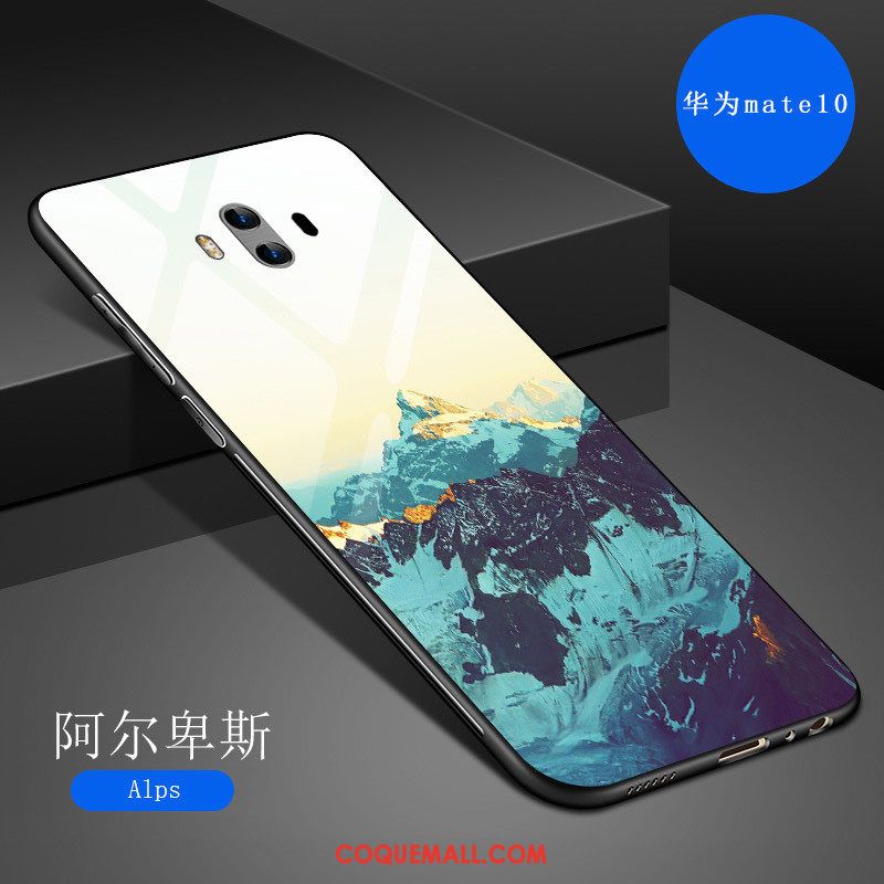 Étui Huawei Mate 10 Protection Miroir Marque De Tendance, Coque Huawei Mate 10 Résistant Aux Rayures Créatif