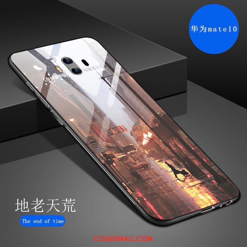 Étui Huawei Mate 10 Protection Miroir Marque De Tendance, Coque Huawei Mate 10 Résistant Aux Rayures Créatif