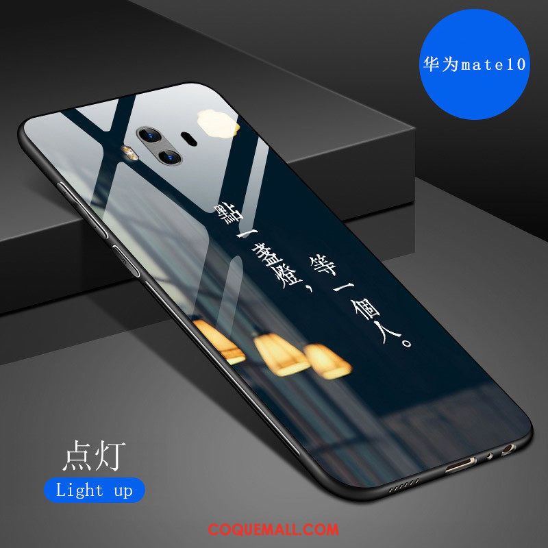 Étui Huawei Mate 10 Protection Miroir Marque De Tendance, Coque Huawei Mate 10 Résistant Aux Rayures Créatif