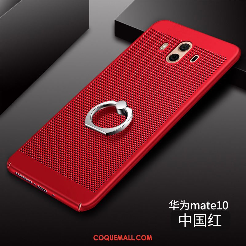 Étui Huawei Mate 10 Respirant Téléphone Portable Or Rose, Coque Huawei Mate 10 Anneau Difficile