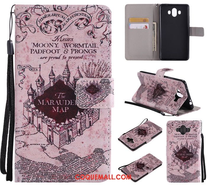 Étui Huawei Mate 10 Rouge Dessin Animé Téléphone Portable, Coque Huawei Mate 10 Incassable Protection