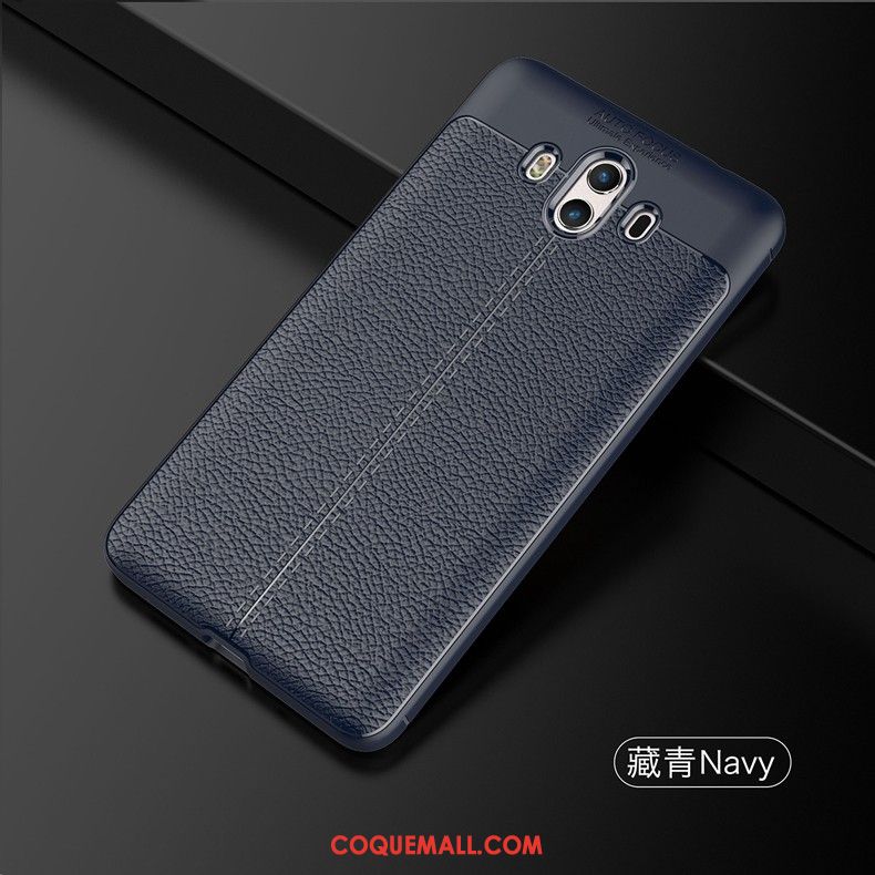 Étui Huawei Mate 10 Silicone Fluide Doux Tout Compris, Coque Huawei Mate 10 Bleu Protection