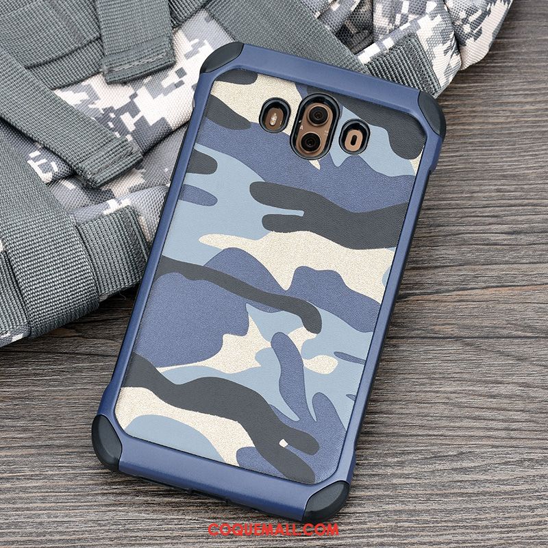 Étui Huawei Mate 10 Support Camouflage Protection, Coque Huawei Mate 10 Vert Anneau Braun Sandfarben