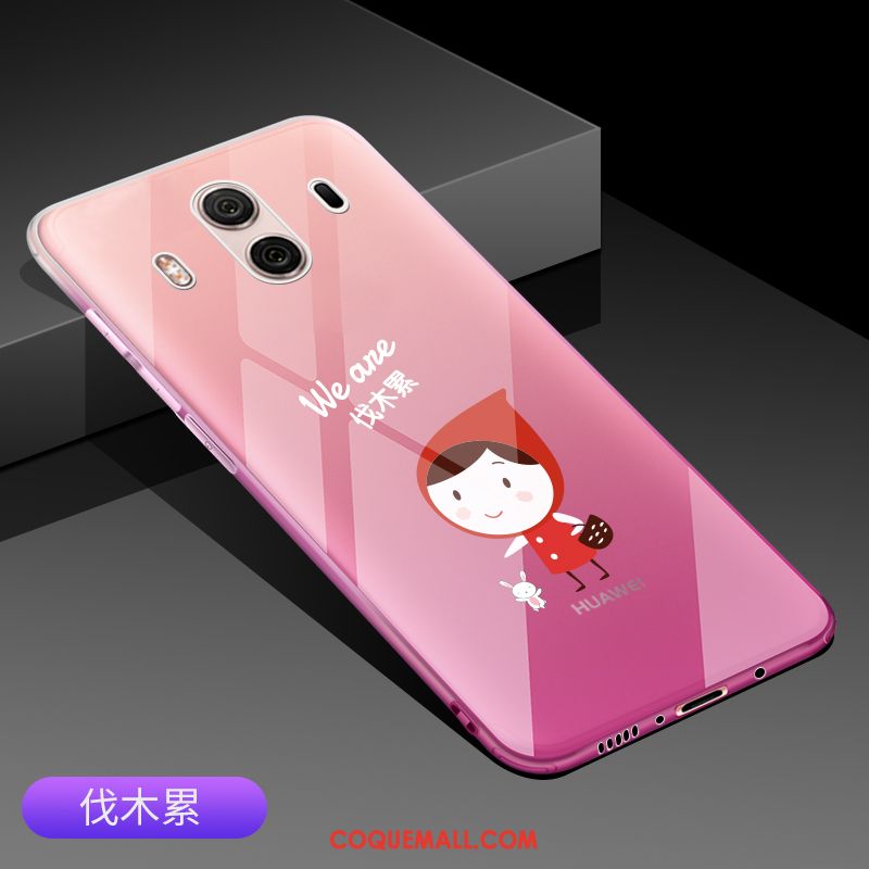 Étui Huawei Mate 10 Transparent Protection Légères, Coque Huawei Mate 10 Net Rouge Nouveau