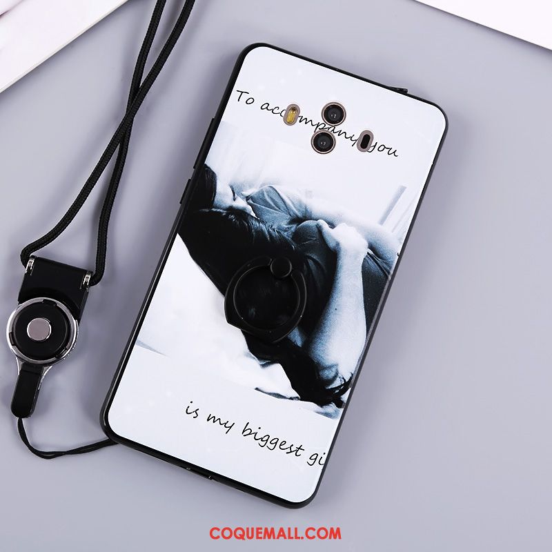 Étui Huawei Mate 10 Téléphone Portable Fluide Doux Ornements Suspendus, Coque Huawei Mate 10 Noir