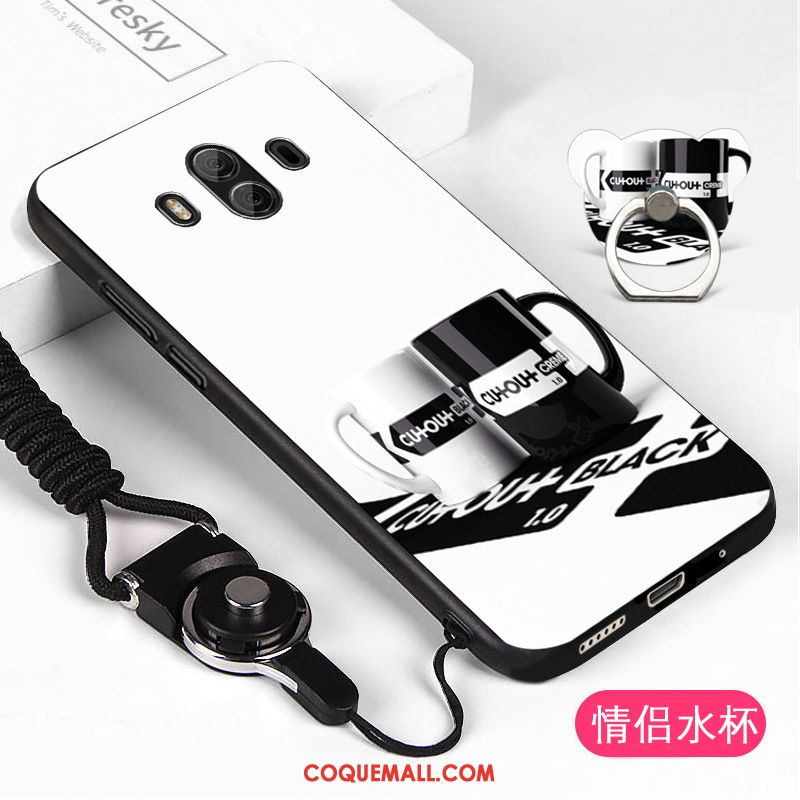 Étui Huawei Mate 10 Téléphone Portable Ornements Suspendus Fluide Doux, Coque Huawei Mate 10 Incassable Noir