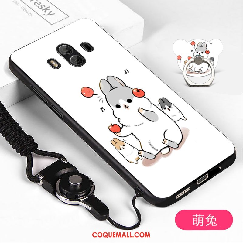 Étui Huawei Mate 10 Téléphone Portable Ornements Suspendus Fluide Doux, Coque Huawei Mate 10 Incassable Noir