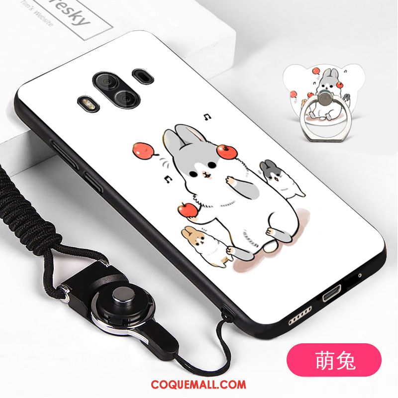 Étui Huawei Mate 10 Téléphone Portable Ornements Suspendus Fluide Doux, Coque Huawei Mate 10 Incassable Noir