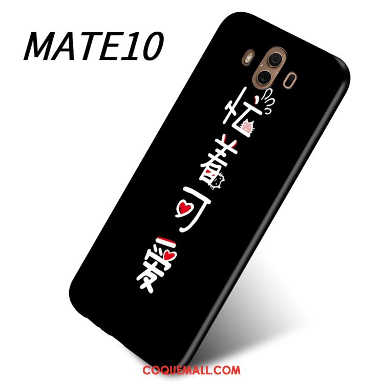 Étui Huawei Mate 10 Téléphone Portable Silicone Protection, Coque Huawei Mate 10 Noir Incassable