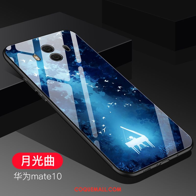 Étui Huawei Mate 10 Verre Fluide Doux Téléphone Portable, Coque Huawei Mate 10 Tendance Légères