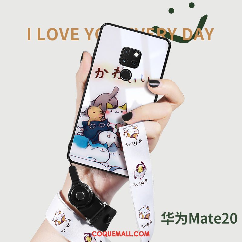 Étui Huawei Mate 20 Charmant Blanc Tout Compris, Coque Huawei Mate 20 Très Mince Téléphone Portable