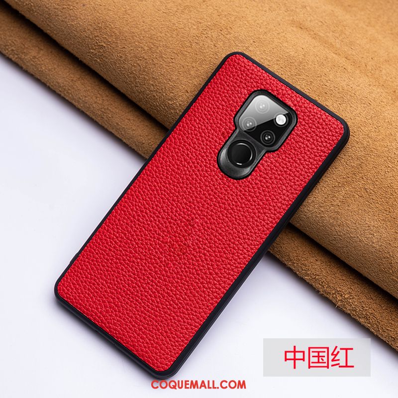 Étui Huawei Mate 20 Cuir Véritable Bleu Marin Tout Compris, Coque Huawei Mate 20 Personnalité Qualité