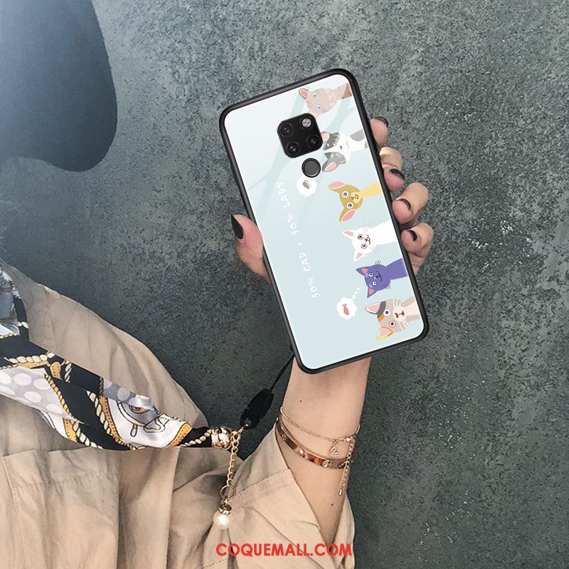 Étui Huawei Mate 20 Dessin Animé Bleu Téléphone Portable, Coque Huawei Mate 20 Incassable À Franges