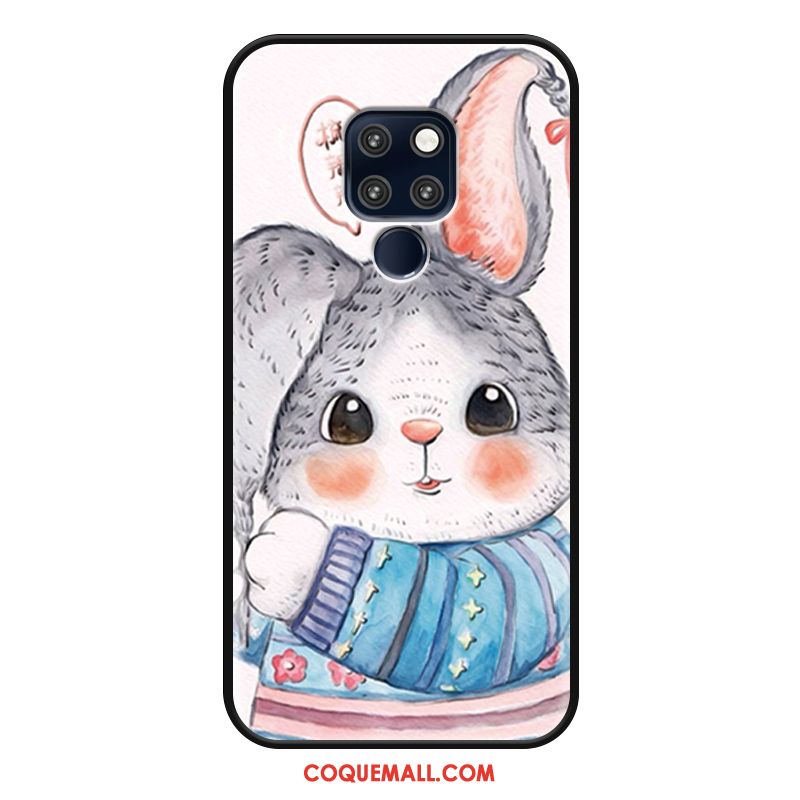 Étui Huawei Mate 20 Dessin Animé Protection Lapin, Coque Huawei Mate 20 Charmant Téléphone Portable