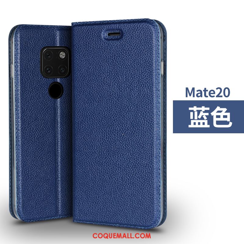 Étui Huawei Mate 20 Dormance Très Mince Business, Coque Huawei Mate 20 Tout Compris Luxe Braun