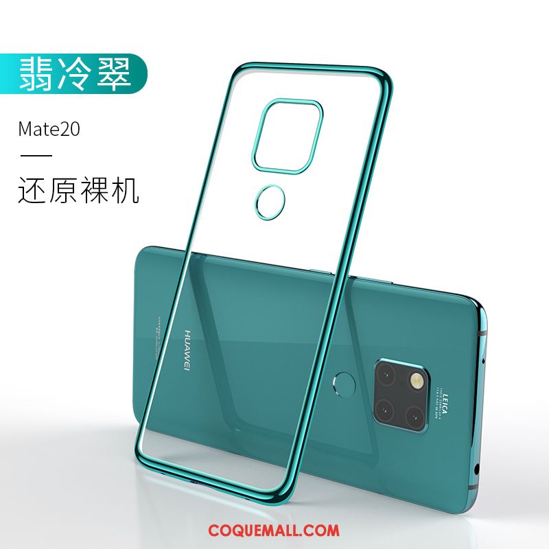 Étui Huawei Mate 20 Fluide Doux Téléphone Portable Bleu, Coque Huawei Mate 20 Tout Compris Incassable