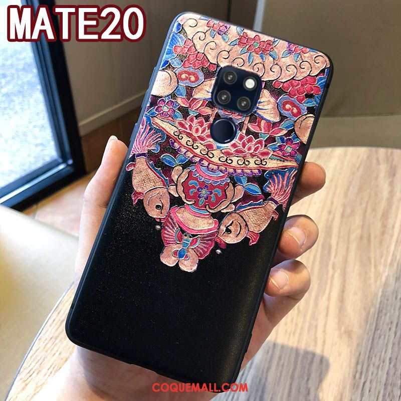 Étui Huawei Mate 20 Incassable Palais Silicone, Coque Huawei Mate 20 Téléphone Portable Noir