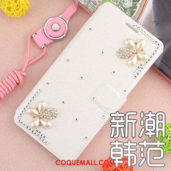 Étui Huawei Mate 20 Incassable Strass Protection, Coque Huawei Mate 20 Blanc Étui En Cuir