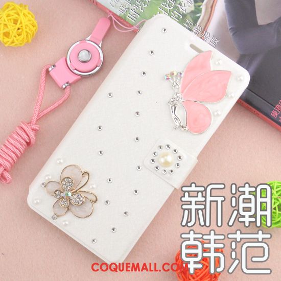 Étui Huawei Mate 20 Incassable Strass Protection, Coque Huawei Mate 20 Blanc Étui En Cuir