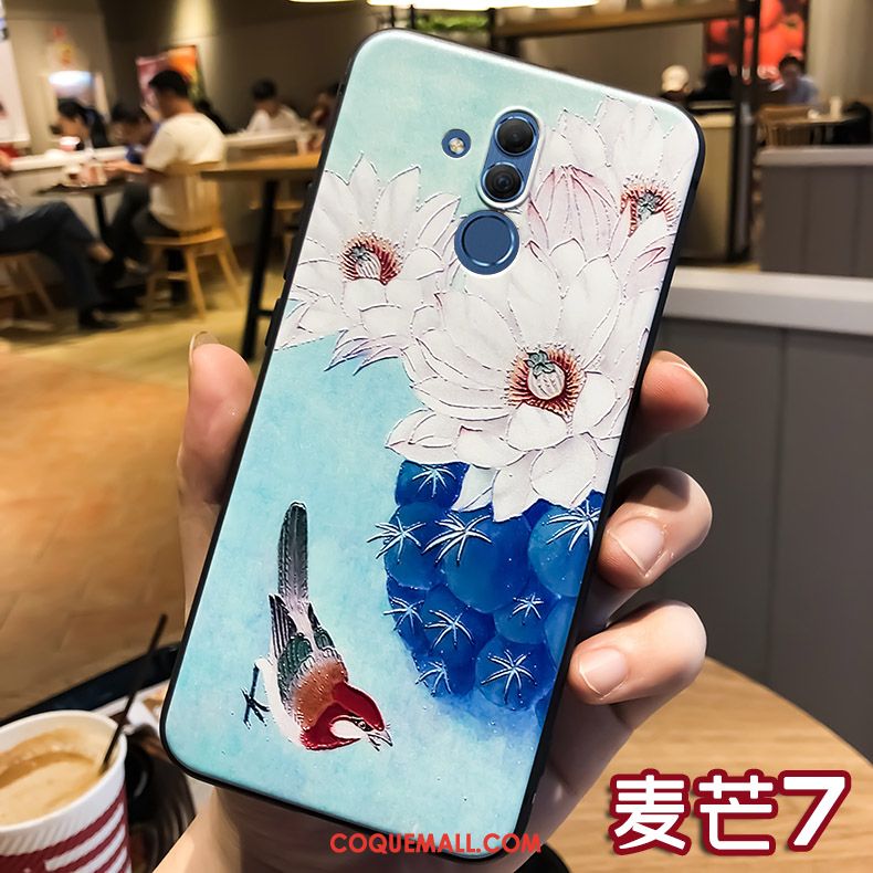 Étui Huawei Mate 20 Lite Anneau Fluide Doux Tout Compris, Coque Huawei Mate 20 Lite Silicone Rose