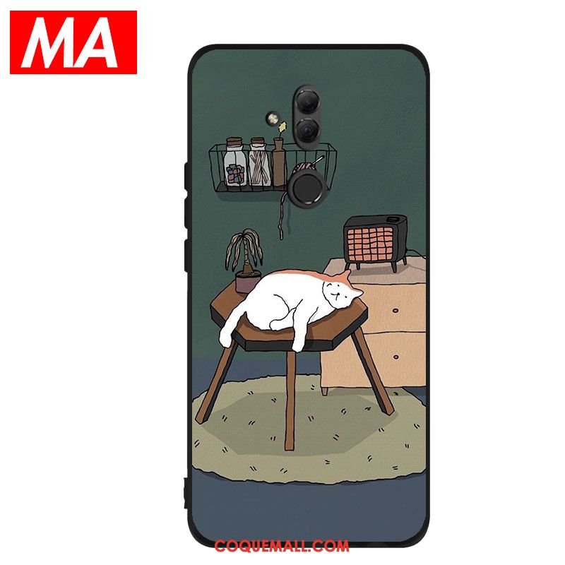 Étui Huawei Mate 20 Lite Dessin Animé Fluide Doux Bleu, Coque Huawei Mate 20 Lite Téléphone Portable Protection