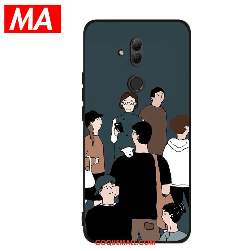 Étui Huawei Mate 20 Lite Dessin Animé Fluide Doux Bleu, Coque Huawei Mate 20 Lite Téléphone Portable Protection