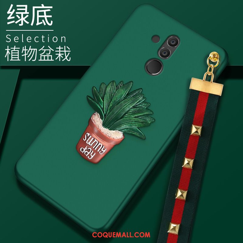 Étui Huawei Mate 20 Lite Fluide Doux Téléphone Portable Vert, Coque Huawei Mate 20 Lite