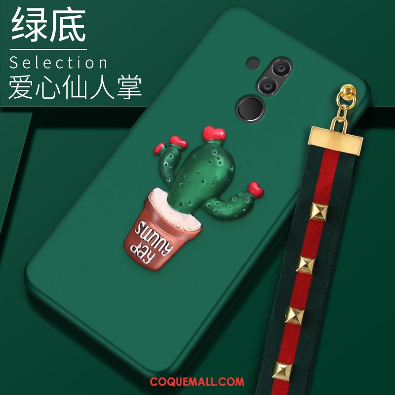 Étui Huawei Mate 20 Lite Fluide Doux Téléphone Portable Vert, Coque Huawei Mate 20 Lite