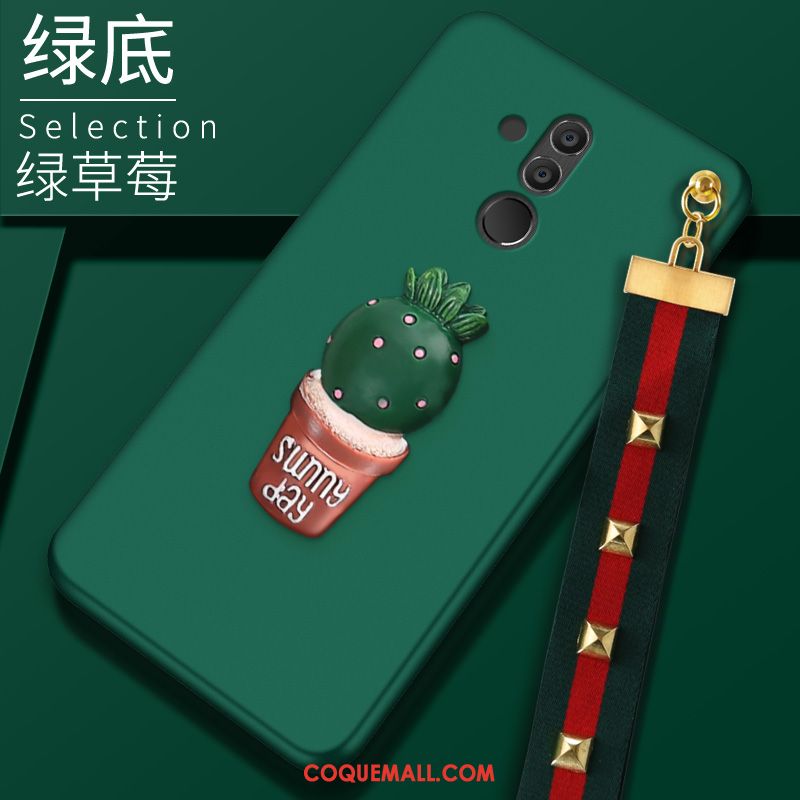 Étui Huawei Mate 20 Lite Fluide Doux Téléphone Portable Vert, Coque Huawei Mate 20 Lite